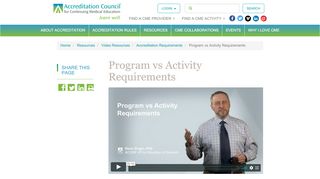 
                            7. Program vs Activity Requirements | ACCME