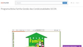 
                            10. Programa Bolsa Família Gestão das Condicionalidades SICON - PDF