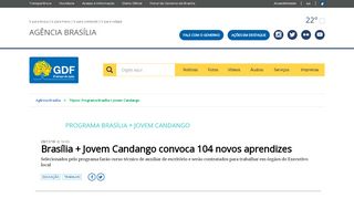 
                            5. Programa Brasília + Jovem Candango – Agência Brasília