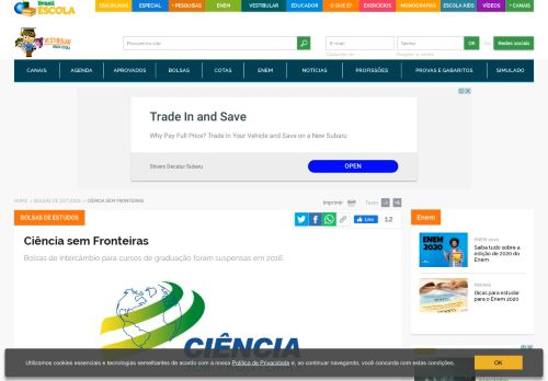 
                            13. Programa Ciência sem Fronteiras - Vestibular Brasil Escola