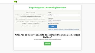 
                            10. Programa Cosmetologia Do Bem - Login