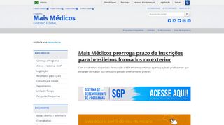 
                            7. Programa Mais Médicos – Governo Federal