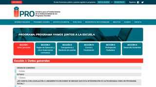 
                            7. Programa: Programa Vamos Juntos a la Escuela | IPRO