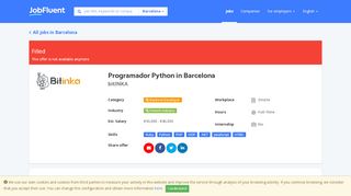 
                            10. Programador Python at bitINKA in Barcelona - JobFluent