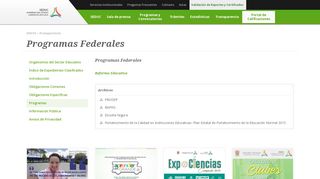 
                            2. Programas Federales | Secretaría de Educación del Estado de ...