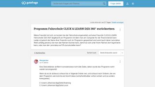 
                            10. Programm Fahrschule CLICK & LEARN DiDi 360° zurücksetzen ...