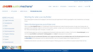 
                            5. Programm-Meldung | AKM / austro mechana