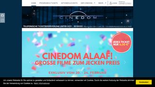 
                            10. Programm & Tickets - Cinedom Köln - Kinoprogramm und ...