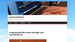 
                            8. Programmatically create and login user into WordPress - Łukasz Nowicki