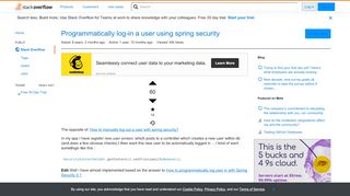
                            1. Programmatically log-in a user using spring security - Stack Overflow