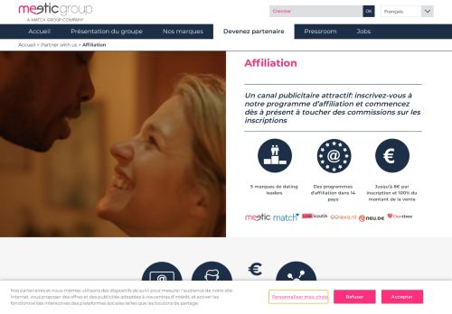 
                            6. Programme d'affiliation Meetic : un canal publicitaire attractif