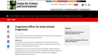 
                            2. Programme Officer for Green Schools Programme