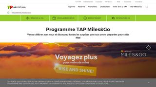 
                            2. Programme TAP Miles&Go - Gagnez des miles | TAP Air Portugal