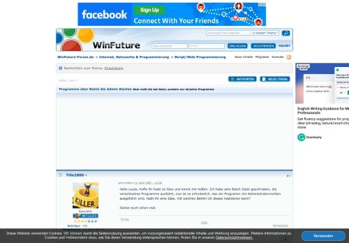 
                            7. Programme über Batch Als Admin Starten - WinFuture-Forum.de