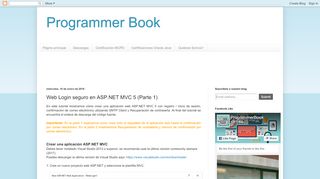 
                            5. Programmer Book: Web Login seguro en ASP.NET MVC 5 (Parte 1)