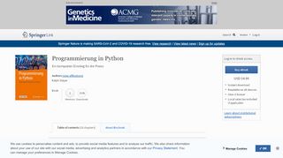 
                            3. Programmierung in Python | SpringerLink