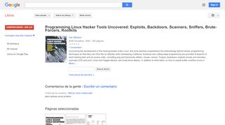 
                            11. Programming Linux Hacker Tools Uncovered: Exploits, Backdoors, ...