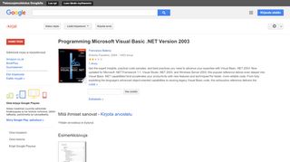
                            8. Programming Microsoft Visual Basic .NET Version 2003