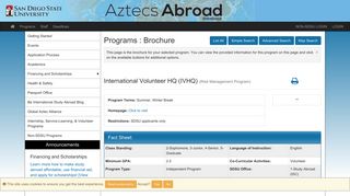 
                            8. Programs > Brochure > Aztecs Abroad database