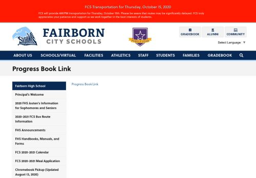 
                            8. Progress Book Link - Fairborn City Schools