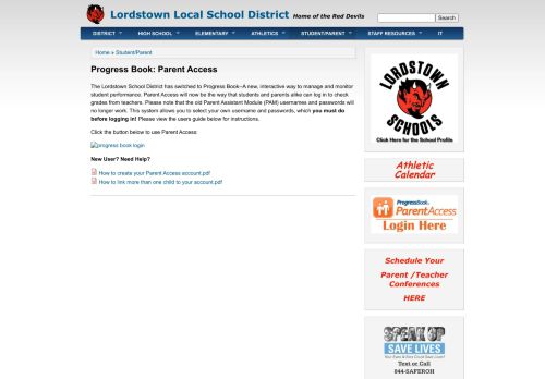 
                            9. Progress Book: Parent Access | Lordstown Local School District