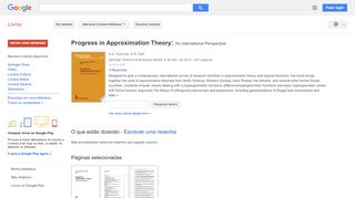 
                            10. Progress in Approximation Theory: An International Perspective