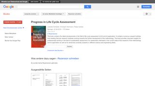 
                            11. Progress in Life Cycle Assessment