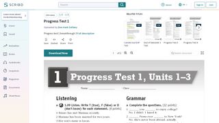 
                            13. Progress Test 1 | Test (Assessment) | Languages - Scribd