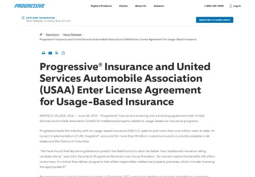
                            9. Progressive® Insurance and United Services Automobile Association ...