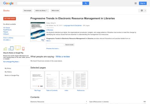 
                            9. Progressive Trends in Electronic Resource Management in Libraries