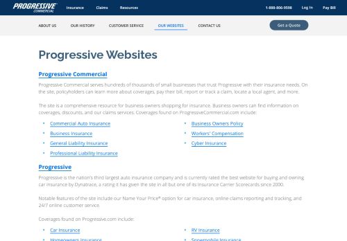 
                            5. Progressive Websites | Progressive Commercial