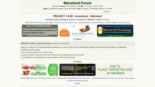 
                            13. PROJECT 1-9-90 - Investment - Nigeria - Nairaland Forum