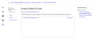 
                            12. Project 2 Web 2.0 Tools: My Class Projects: EDCT 264 spring2017 ...