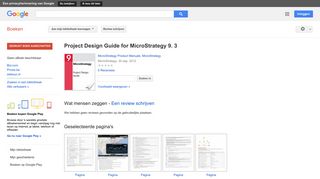 
                            9. Project Design Guide for MicroStrategy 9. 3