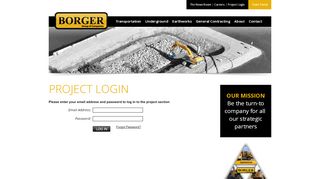 
                            2. Project Login - Borger Group of Companies