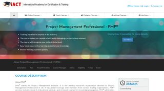 
                            4. Project Management - PMP - IACT Global