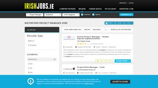 
                            8. Project Manager Jobs Waterford - irishjobs.ie
