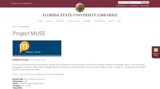 
                            12. Project MUSE | Florida State University Libraries