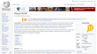 
                            4. Project MUSE - Wikipedia