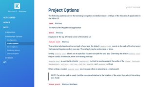 
                            7. Project Options - KeystoneJS