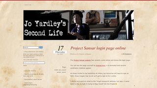 
                            11. Project Sansar login page online | Jo Yardley's Second Life