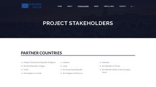 
                            11. Project Stakeholders – Euromed Police