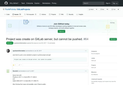 
                            10. Project was create on GitLab server, but cannot be pushed. · Issue #64 ...