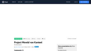 
                            6. Project Wereld van Kanteel by Ellen Huinink on Prezi