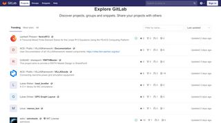 
                            5. Projects · Explore · GitLab - GitLab of the RWTH Aachen University