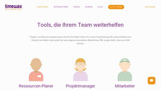 
                            4. Projekt- und Ressourcenplanungssoftware von Timewax für Ihres Team