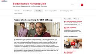 
                            11. Projekt Weichenstellung der ZEIT-Stiftung: - Stadtteilschule Hamburg ...