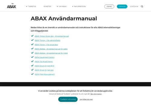 
                            6. Projektverktyget ABAX Worker - Användarmanualer & vanliga frågor