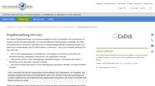 
                            8. Projektverwaltung mit CoCo • Center für Digitale ... - CeDiS FU Berlin