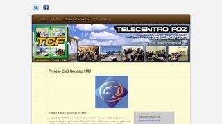 
                            8. Projeto EaD Senasp / MJ | TELECENTRO / GM FOZ